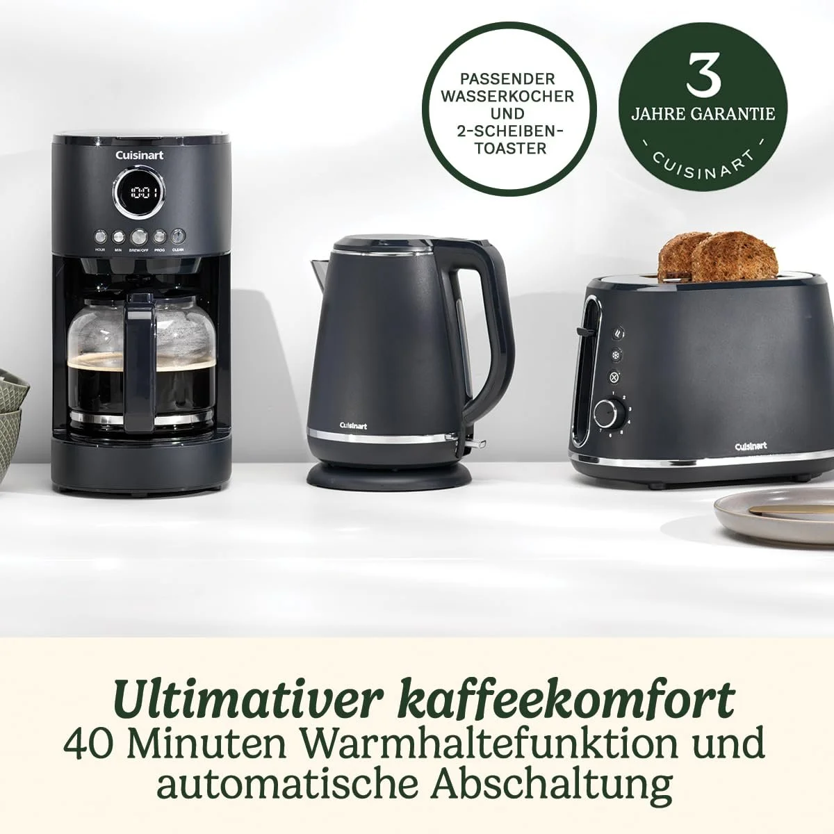 Капельная кофеварка Cuisinart 1.8 л 12 чашек Таймер Черная, фото №4