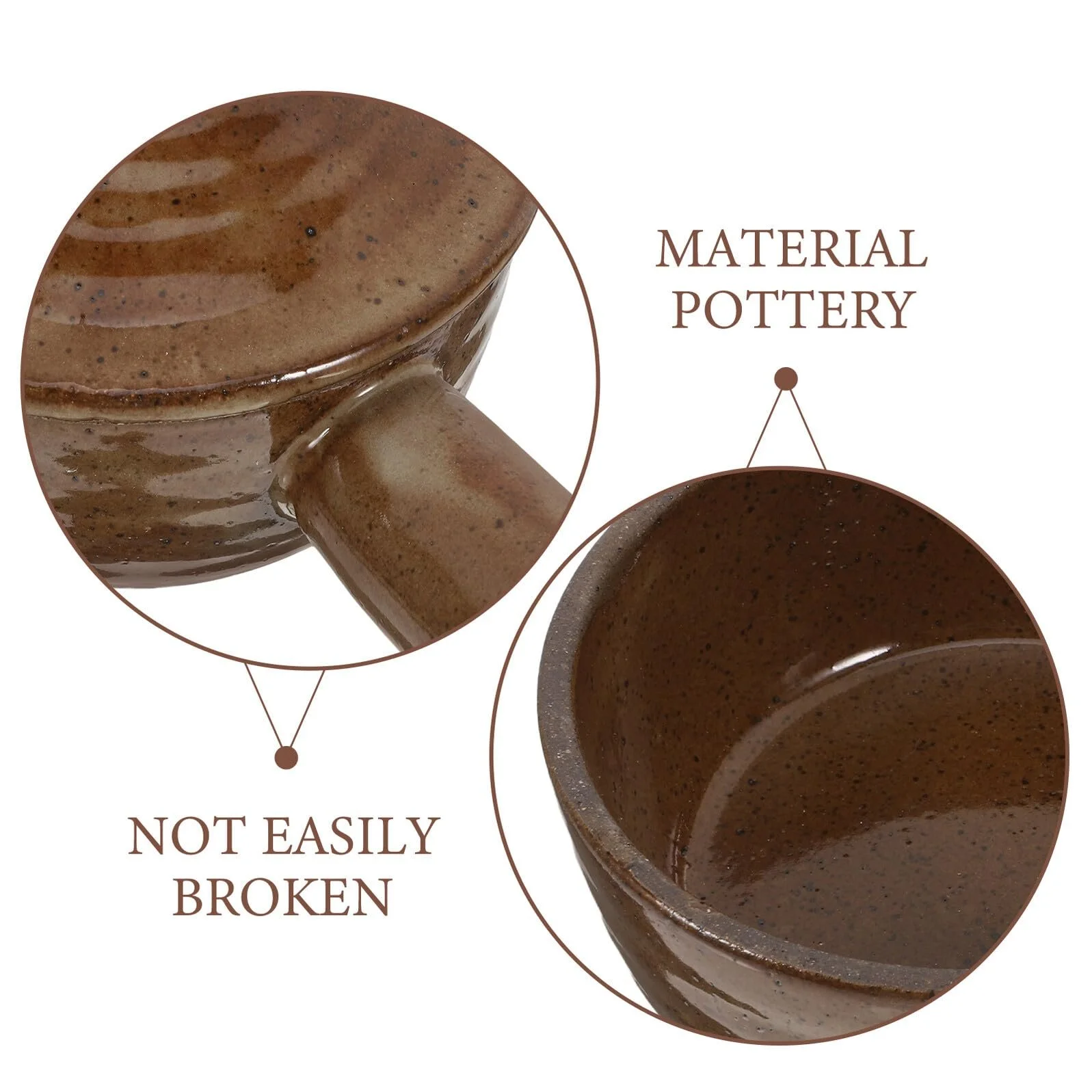 Керамическая кастрюля BESPORTBLE С крышкой Жаростойкая Ударопрочная 1 шт, фото №3