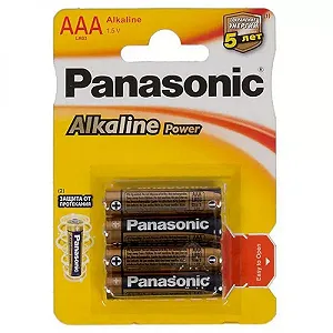 Батарейка Panasonic Alkaline Power AAA/LR03 BL 4 шт LR03APB/4BP - Фото 1
