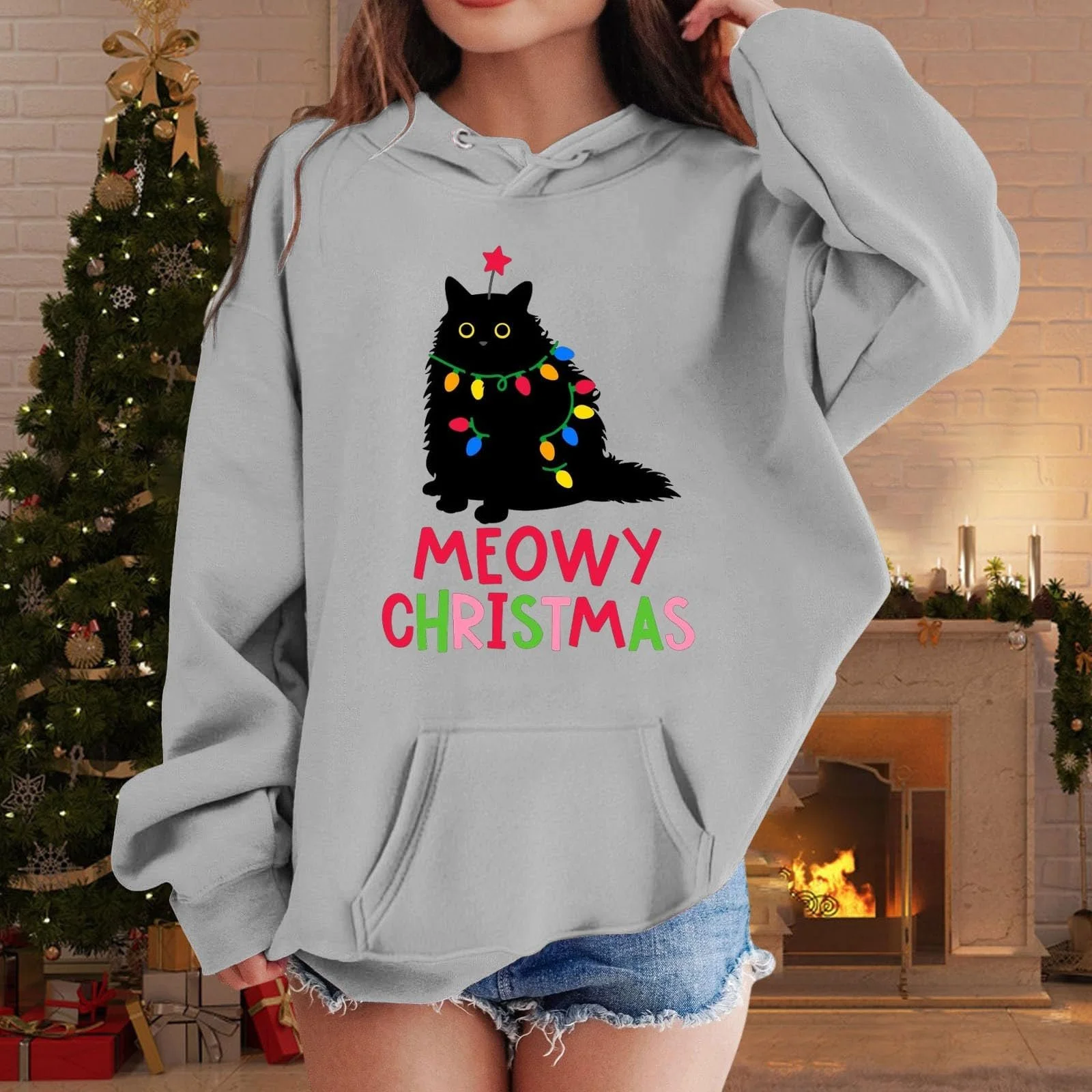 Рождественский джемпер Детская повседневная толстовка с рождественским узором для мальчиков и девочек, фото №3