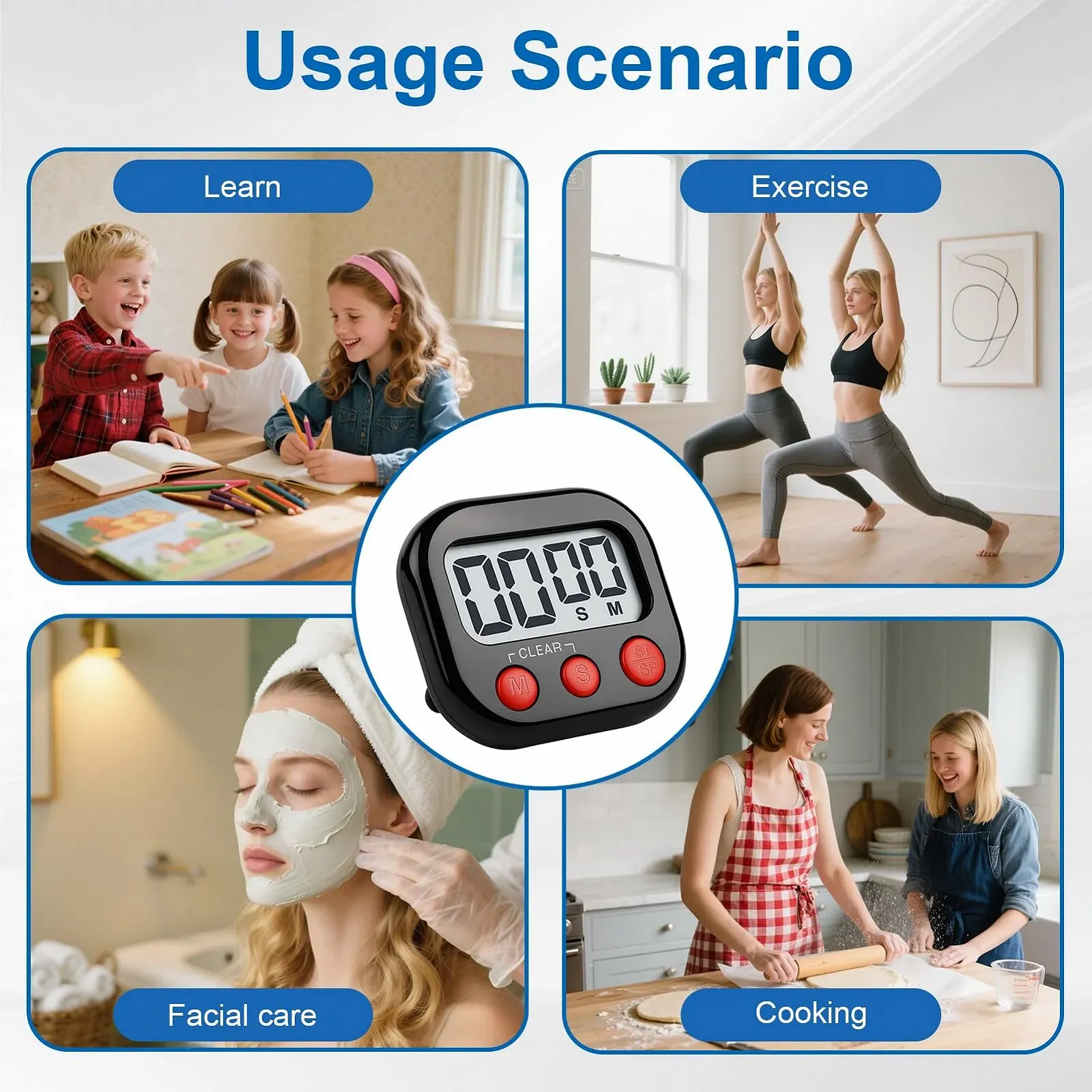 Цифровой кухонный таймер Egg Timer Digital с регулировкой громкости и дисплеем, фото №3 Цифровой кухонный таймер Egg Timer Digital с регулировкой громкости и дисплеем, фото №3