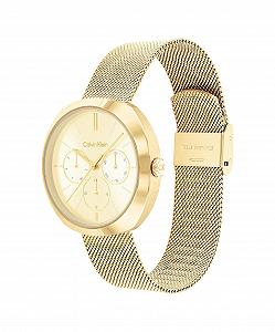 Годинник Calvin Klein Shape аналоговий багатофункціональний кварцовий, з ремінцем з нержавіючої сталі synthetic.ua - Фото 1