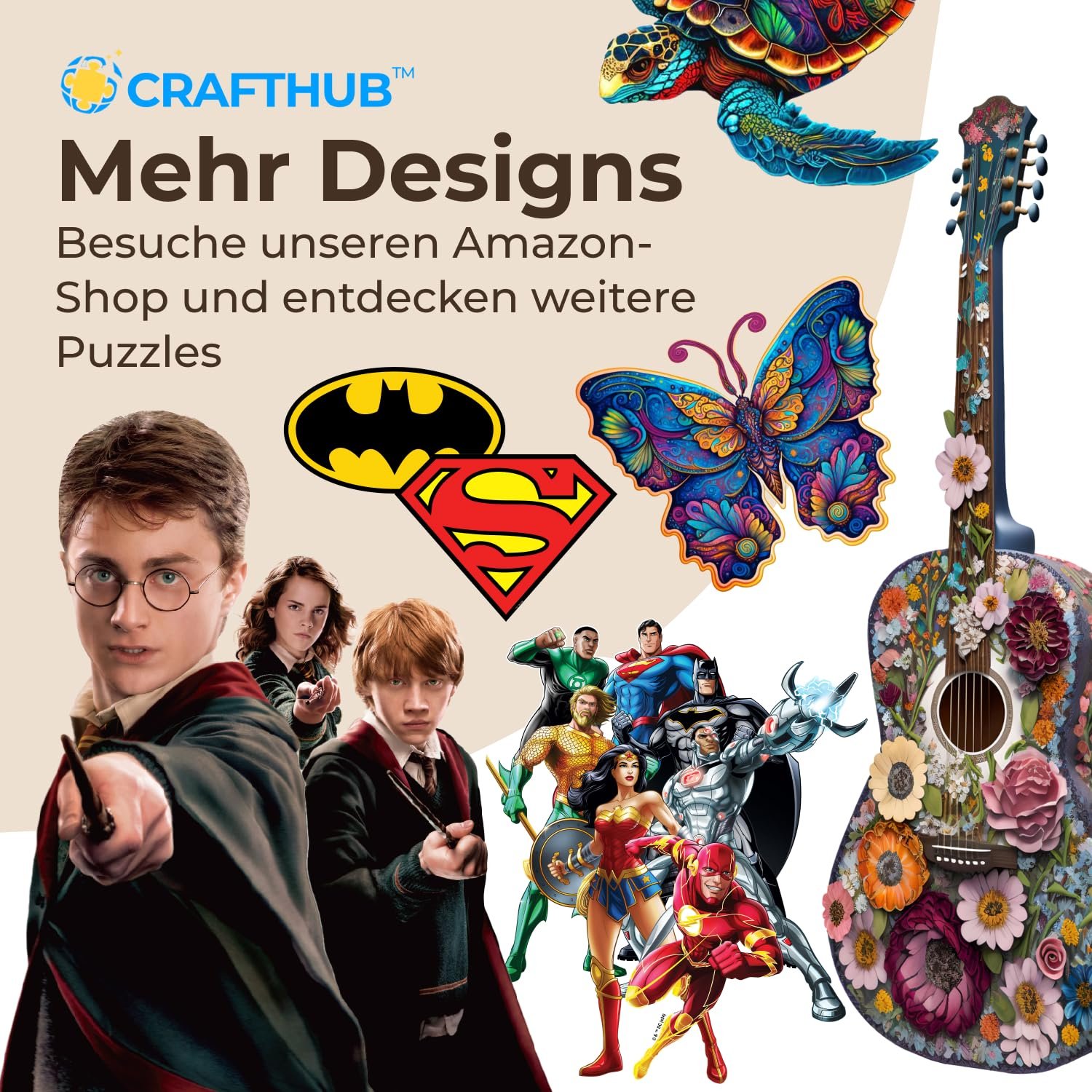 Деревянный пазл CRAFTHUB Harry Potter Hogwarts Castle Utilitarian Romance A3 155 деталей, фото №7