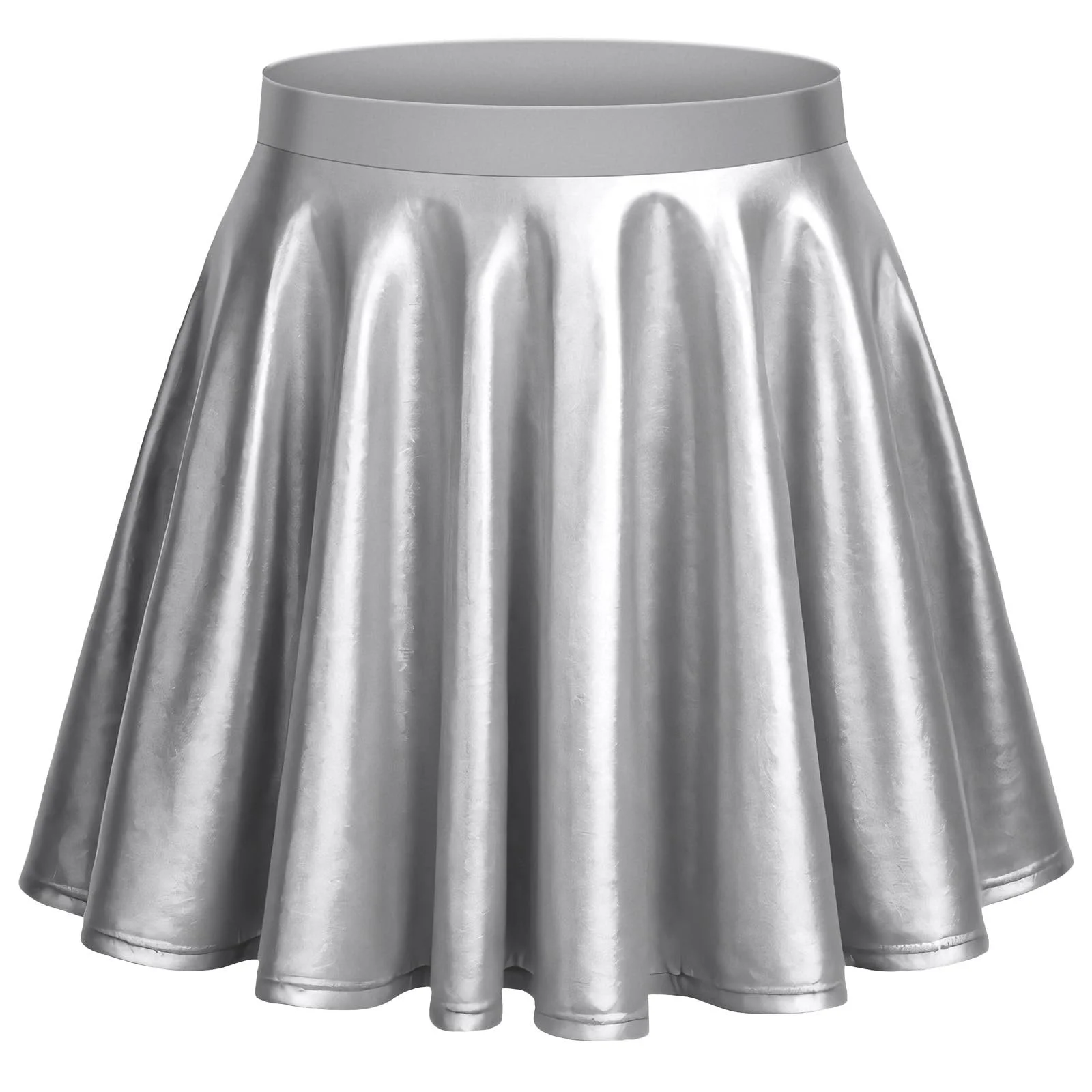 Спідниця Aomig Плісирована Металік Сріблястий, фото №1