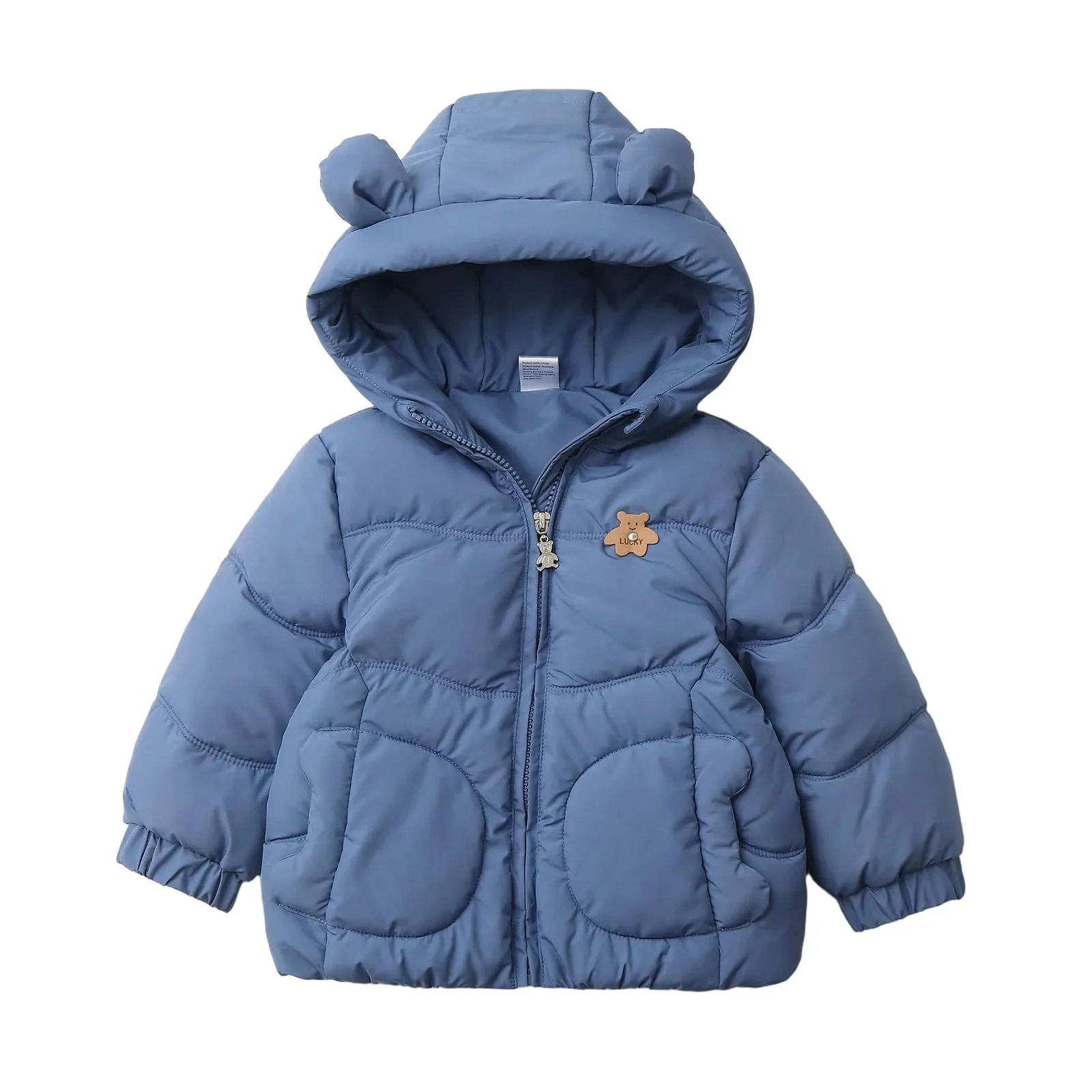JiAmy Зимова куртка для малюків з капюшоном для хлопчиків і дівчаток, фото №1