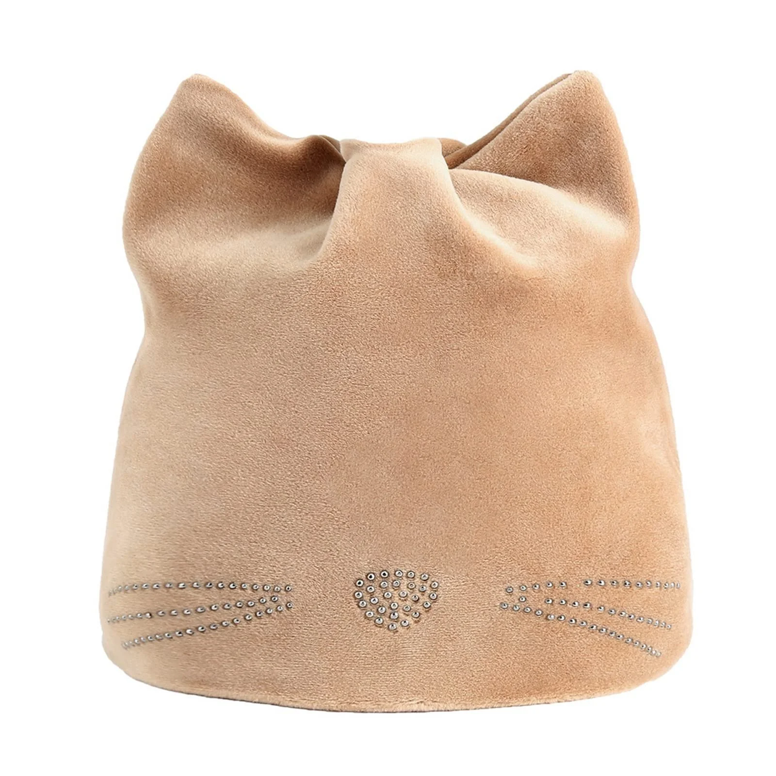 Шапка Бини YUEMOL Ушки котика плюшевая трикотажная, фото №5 Шапка Бини YUEMOL Ушки котика плюшевая трикотажная, фото №5