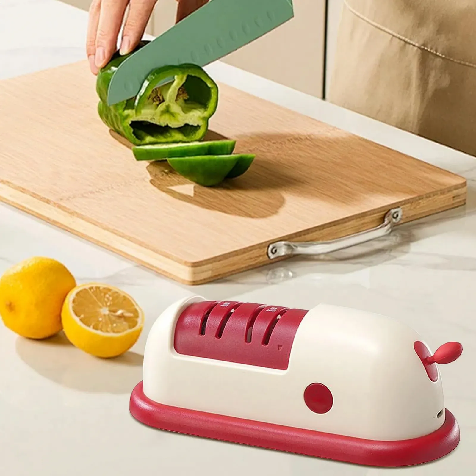 Точилка для ножей и ножниц Rechargeable Stainless Steel Ceramic, фото №9