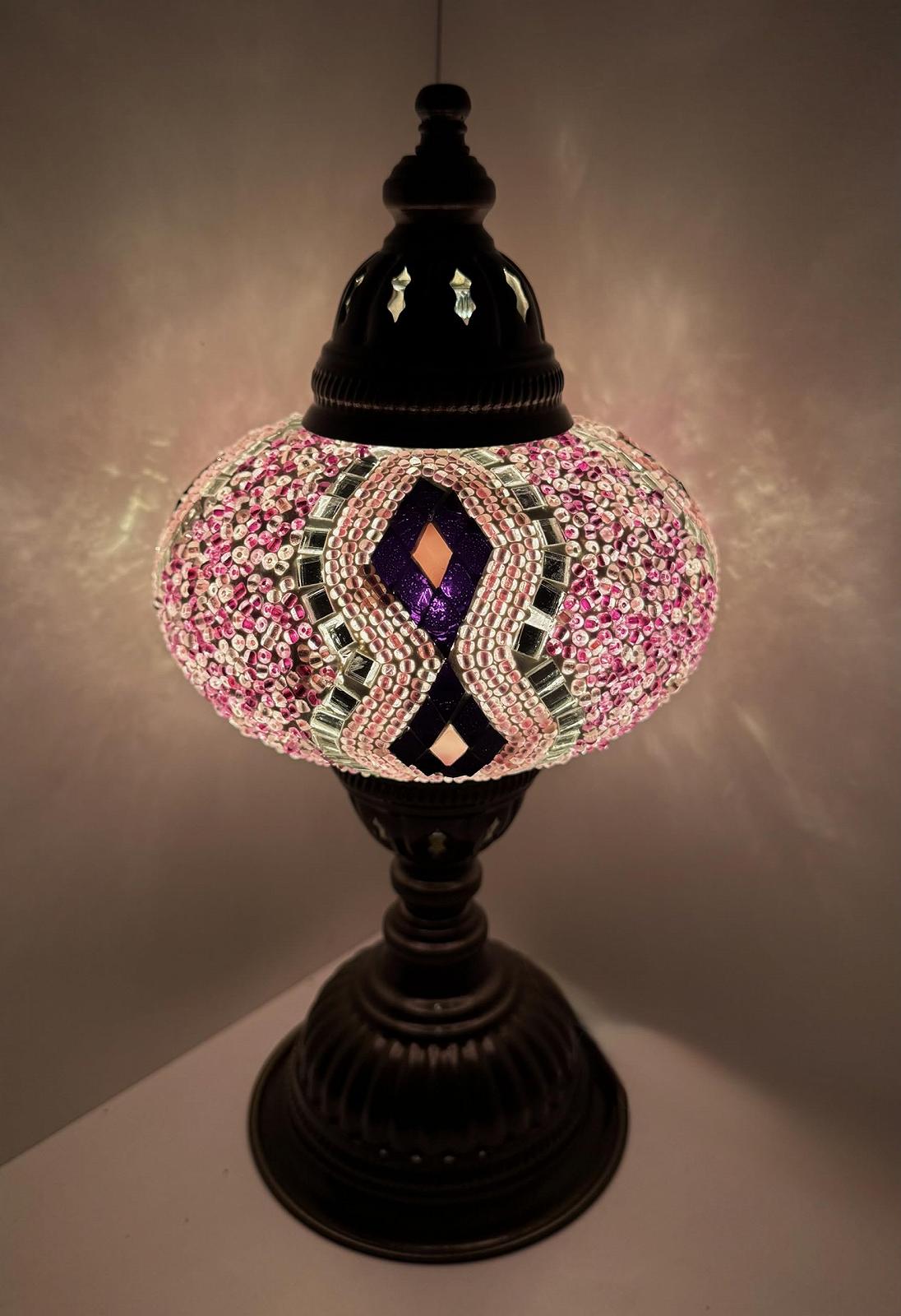 Настільна лампа Samarkand Lights Mosaic M Пурпурна, фото №1