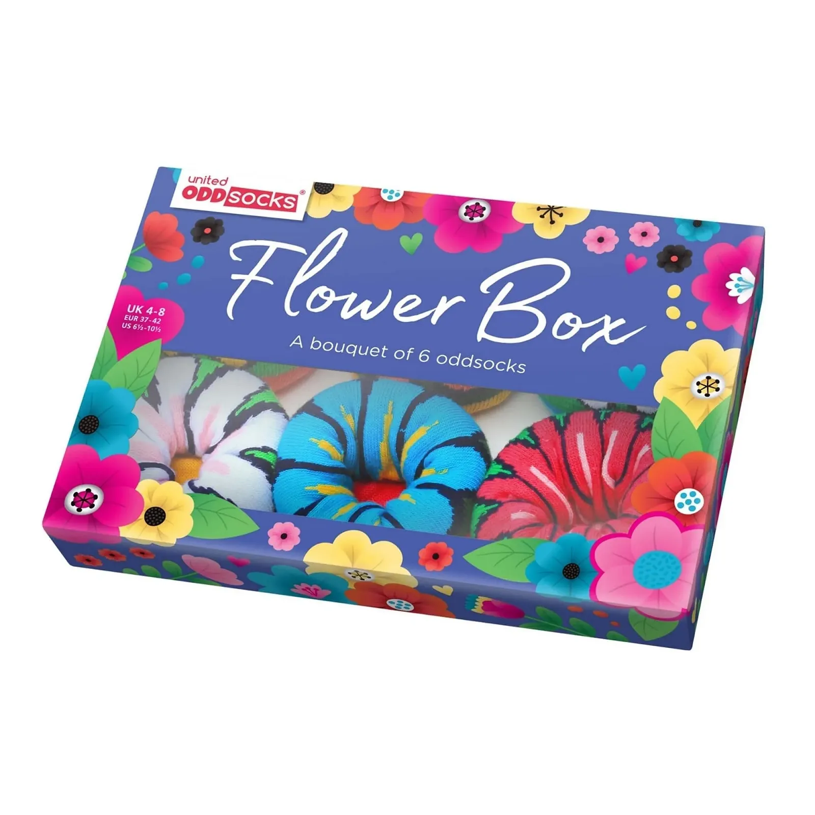 Шкарпетки Набір 6 штук Flower Box Oddsocks 37-42, фото №2