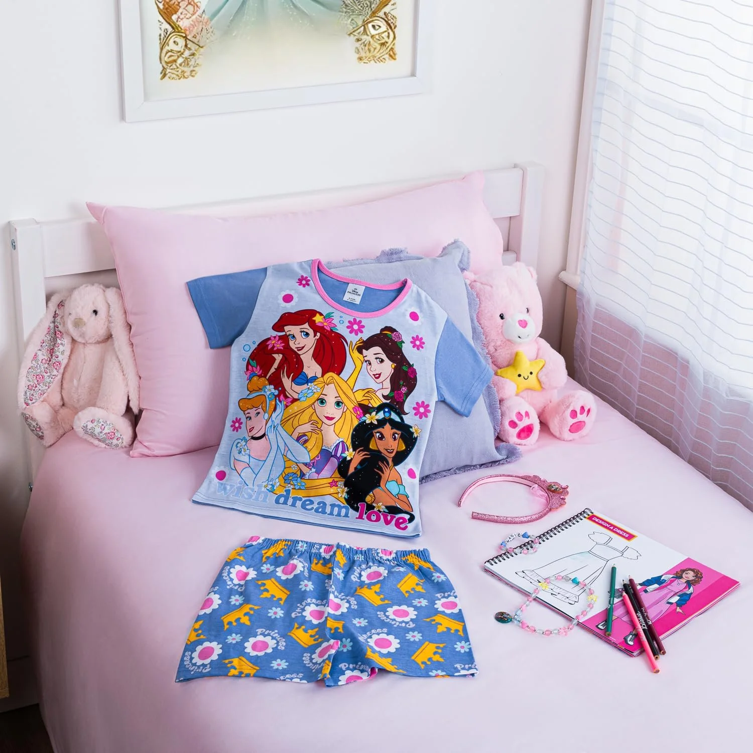Піжамний набір Disney Princess для дівчат, комплект з шортами, фото №3 Піжамний набір Disney Princess для дівчат, комплект з шортами, фото №3