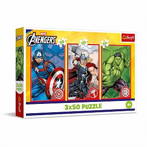 Купити Пазли Trefl 3-в-1 Marvel The Avengers Твій герой 3 x 50 елементів для дітей від 4 років - Фото 1 Пазли Trefl 3-в-1 Marvel The Avengers Твій герой 3 x 50 елементів для дітей від 4 років - Фото 1