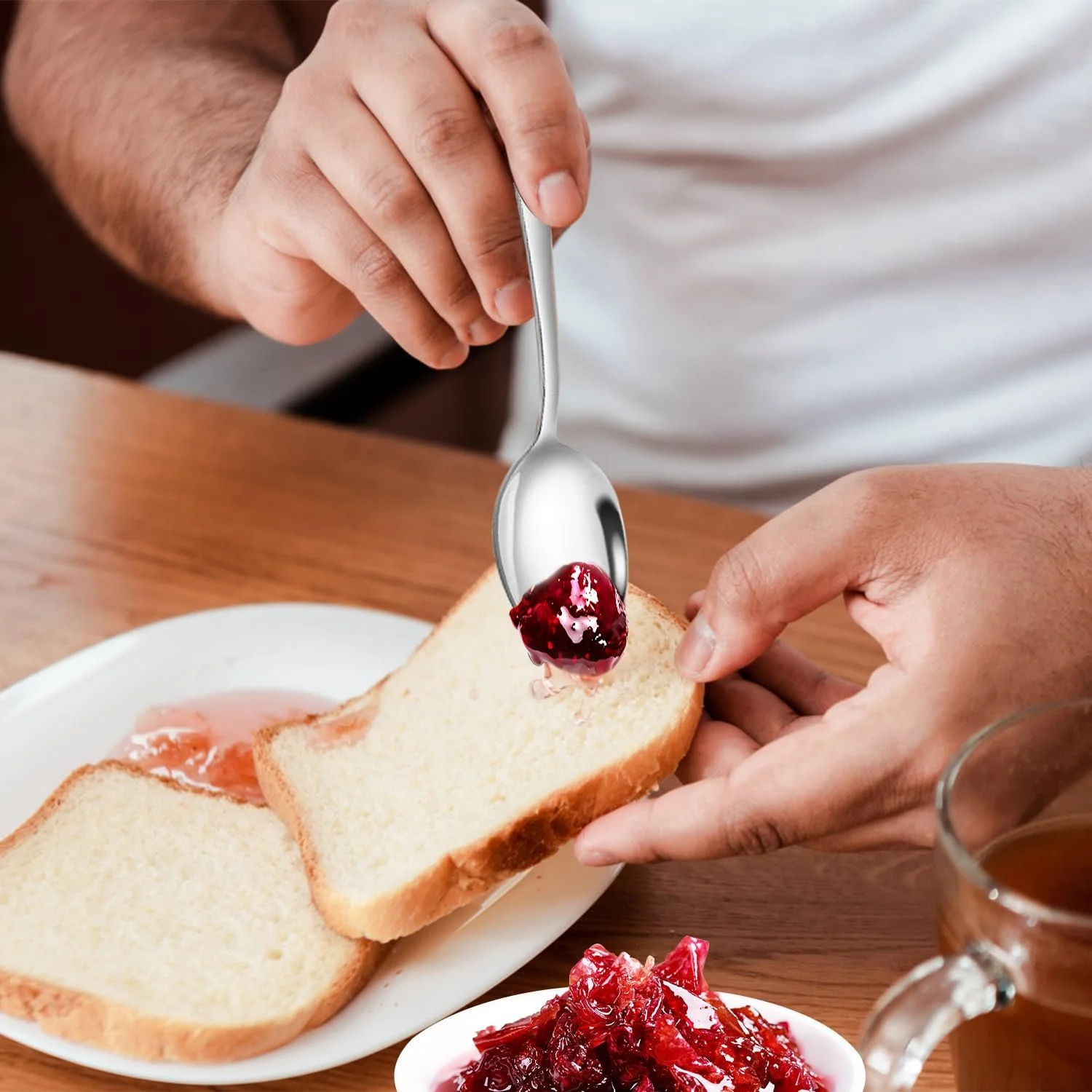 Ложка чайна з нержавіючої сталі набір з 24 штук, фото №5