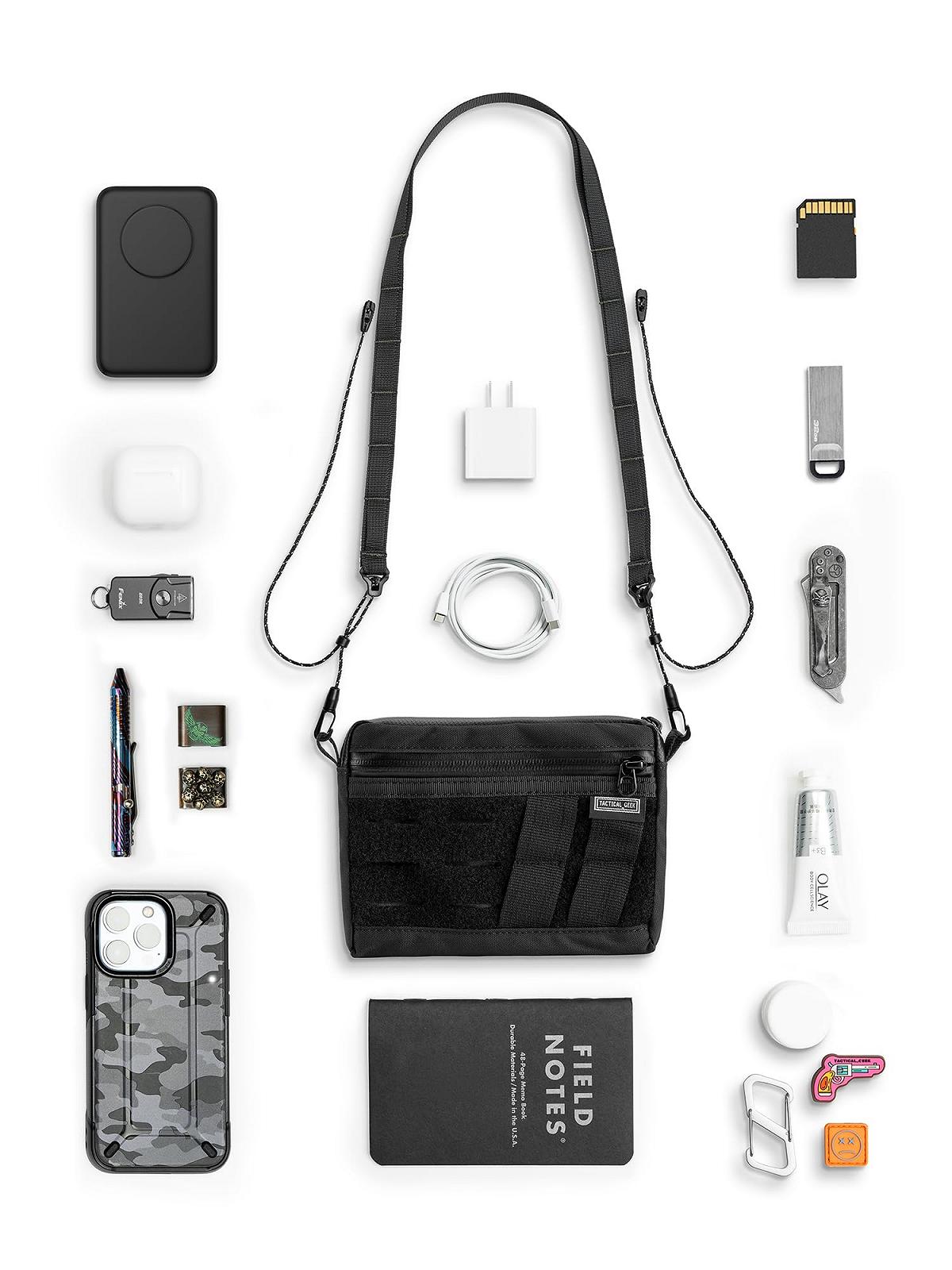 Сумка через плече TACTICAL_GEEK Block H EDC Mini, чорний, black, фото №4
