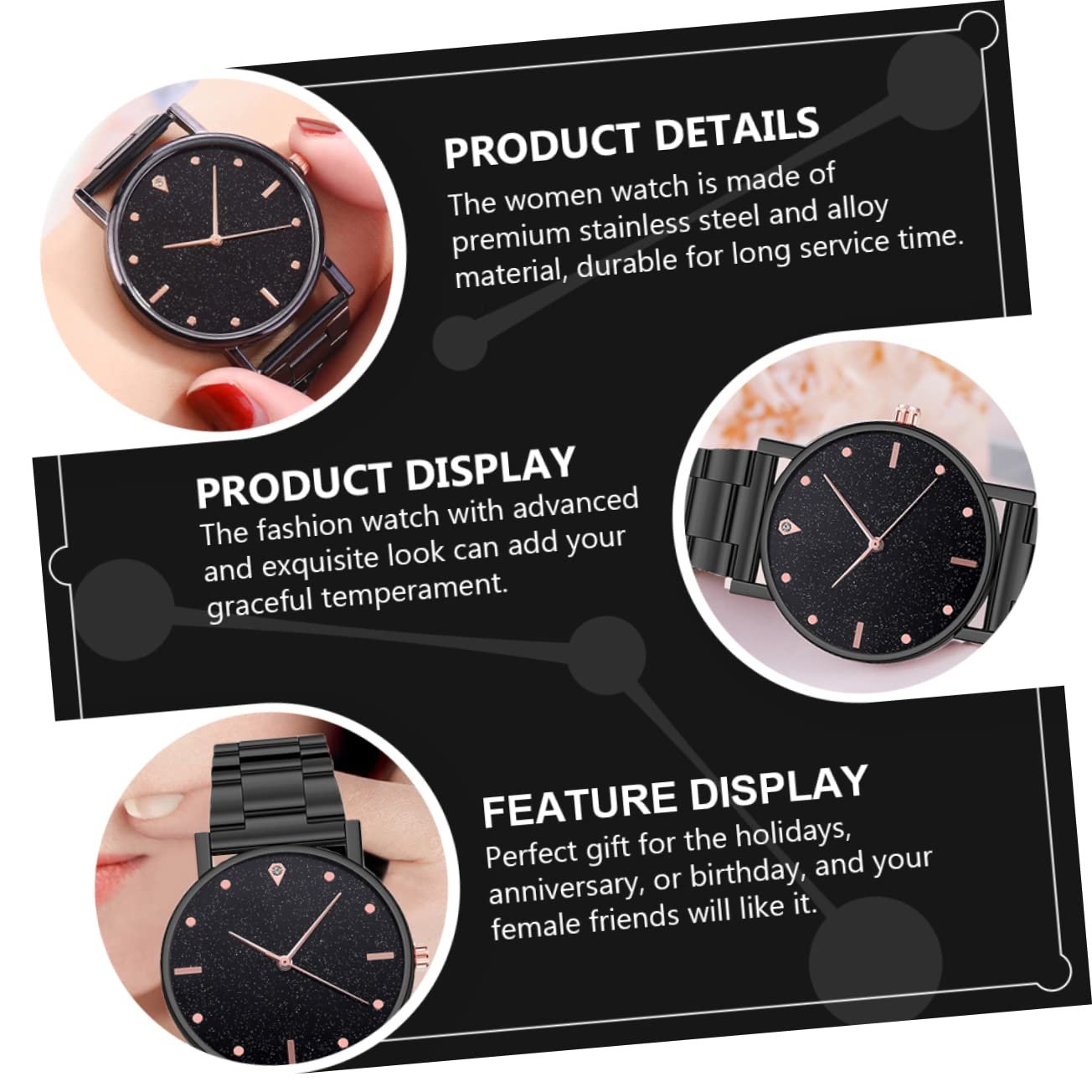 Годинник LIFKOME Жіночий наручний годинник з нержавіючої сталі, фото №8 Годинник LIFKOME Жіночий наручний годинник з нержавіючої сталі, фото №8