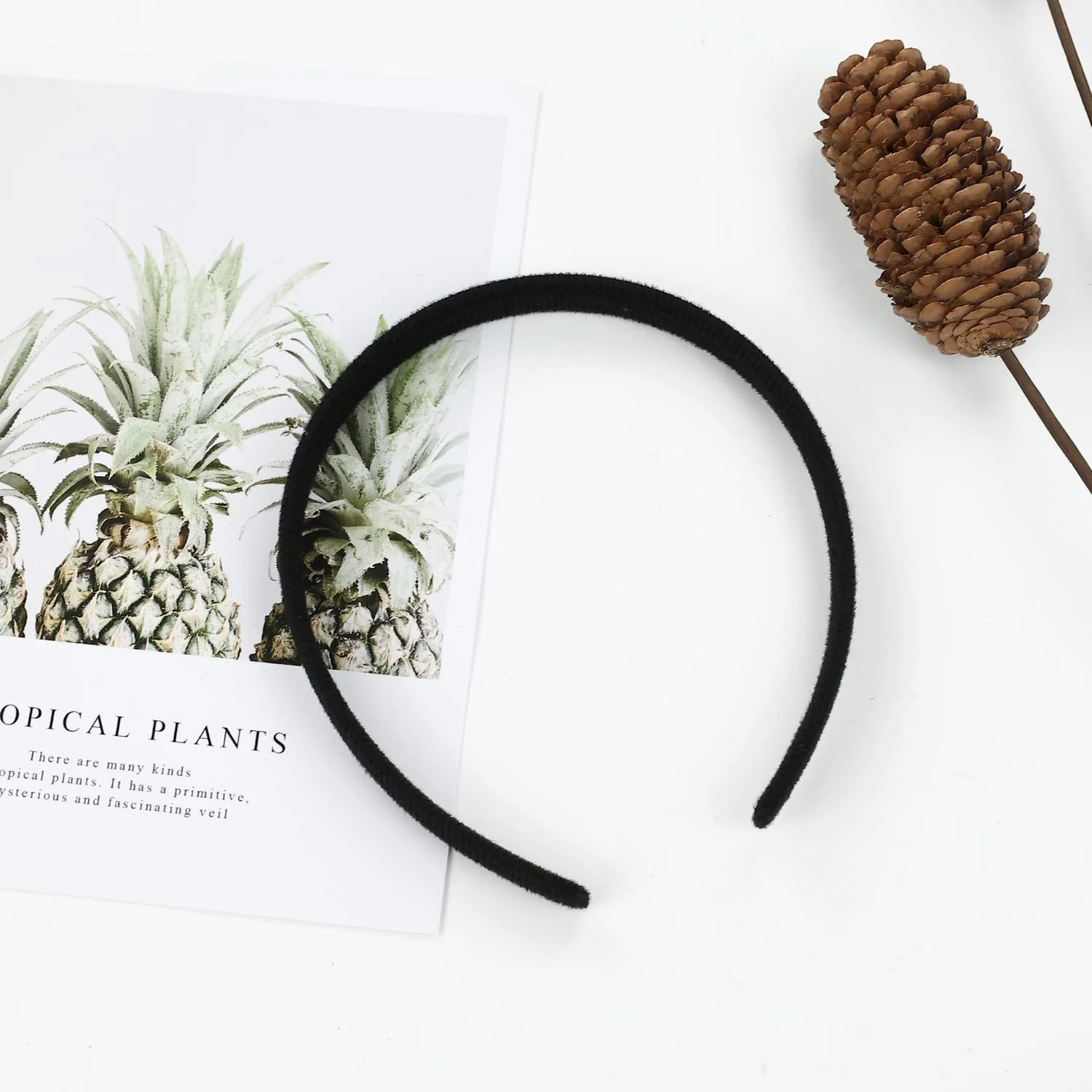 Обруч Тканинний Однотонний Чорний, фото №7