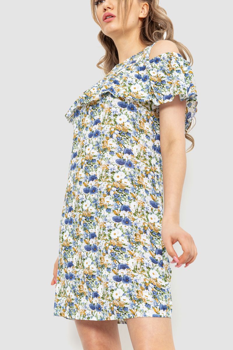 Платія з друкованим кольором молочно-синій 230R24-1, фото №3