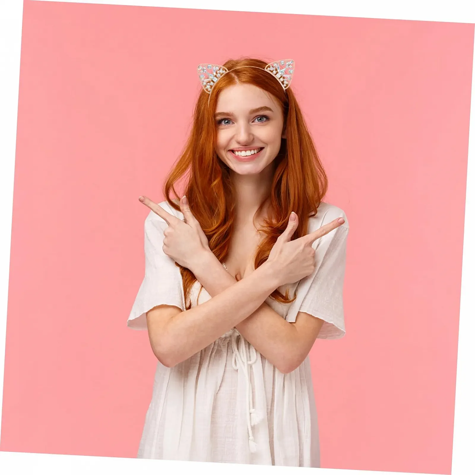 Обруч Вушка кота Garneck з блискітками, фото №8