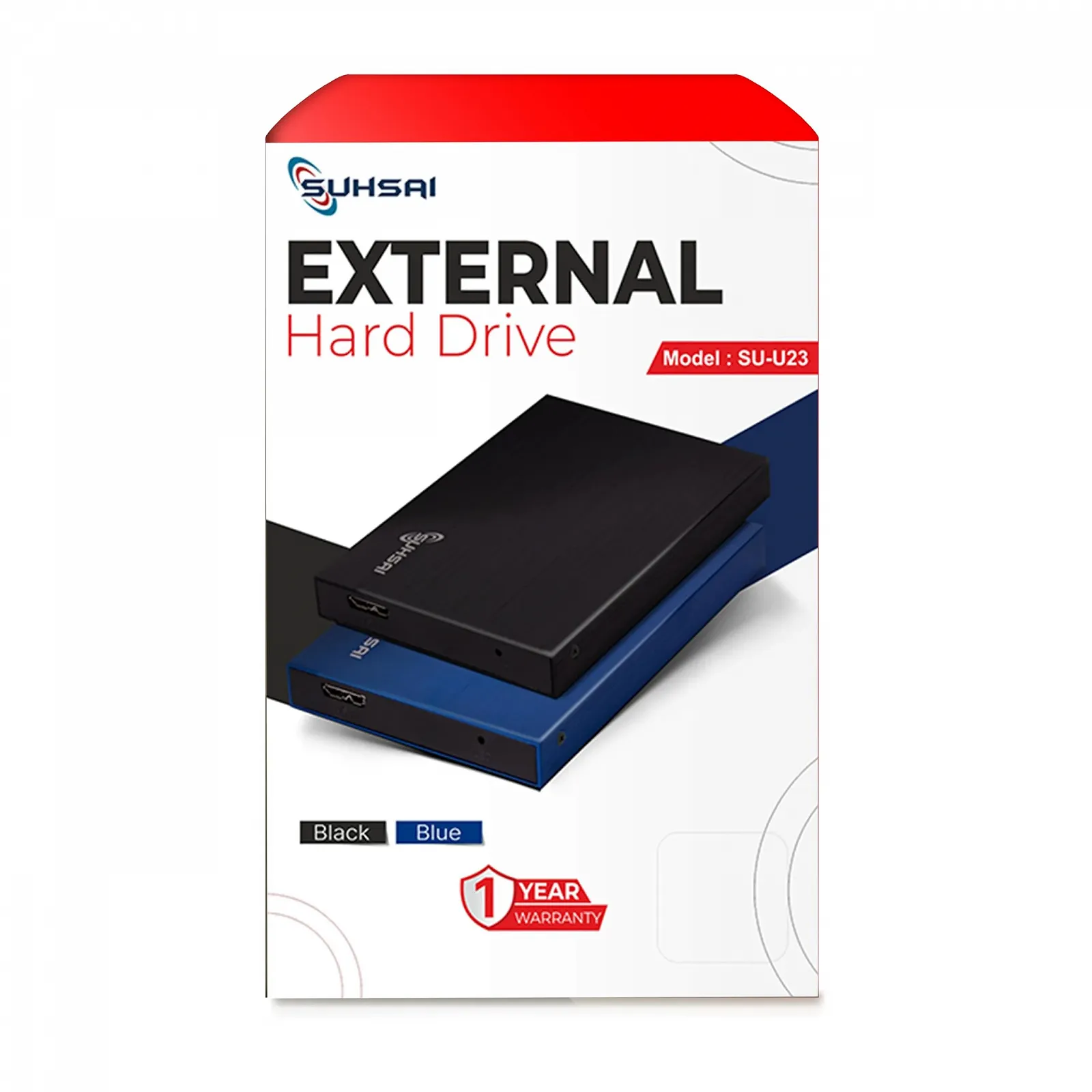 Внешний жесткий диск SUHSAI 1TB 2.5" USB 3.0 Blue, фото №2