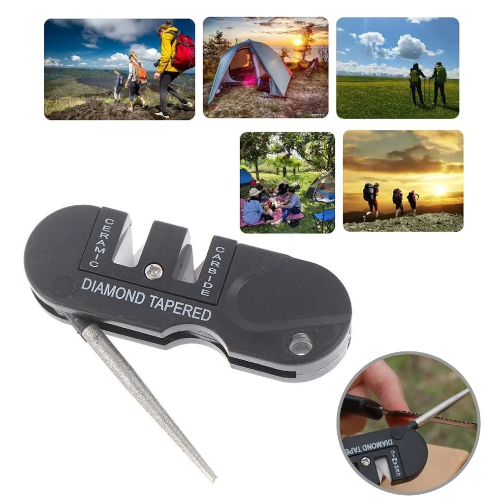 Точилка для ножів міні-кишенькова для кемпінгу, походів та кухні, фото №2