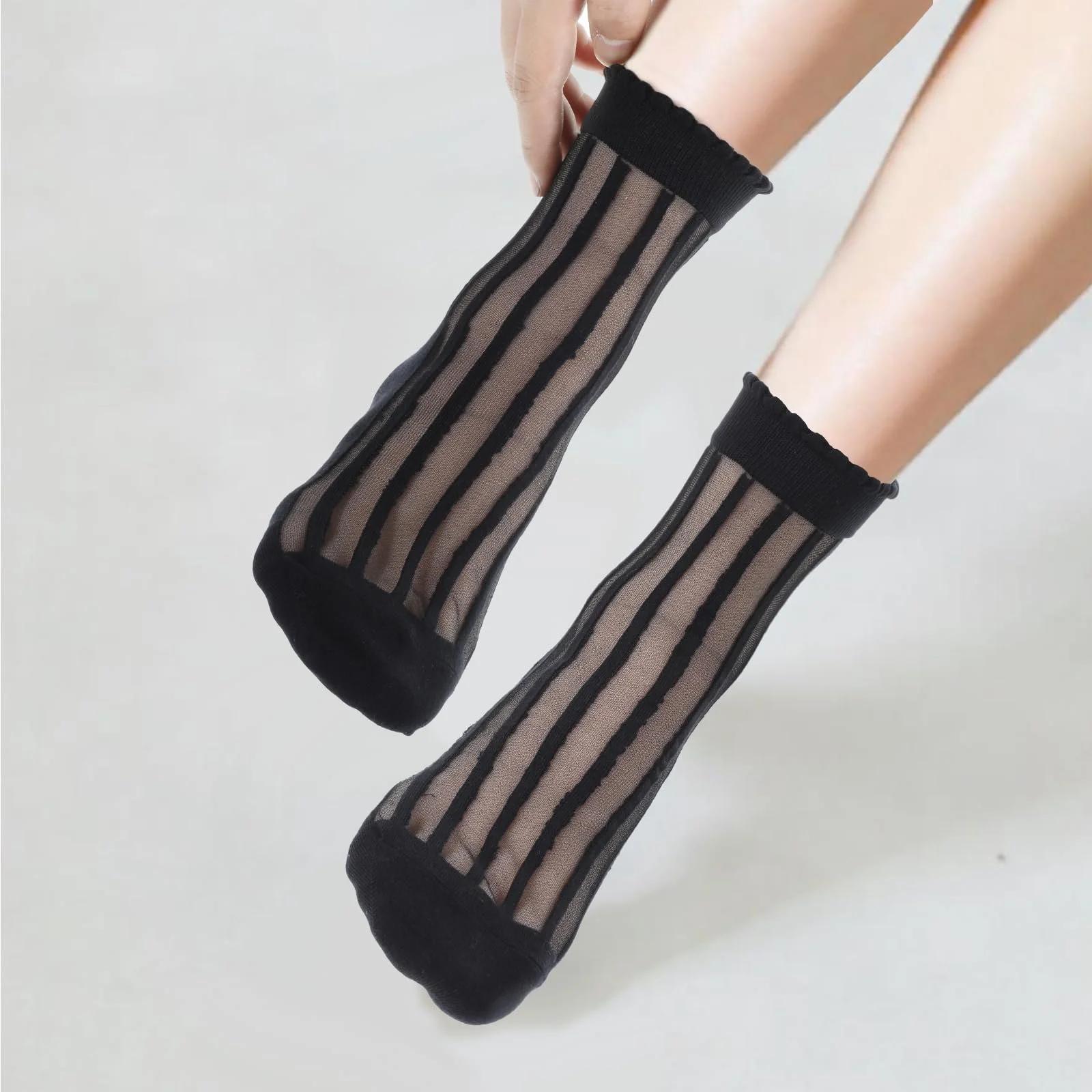 Шкарпетки Нейлонові Жіночі Чорний (3 пари), фото №6