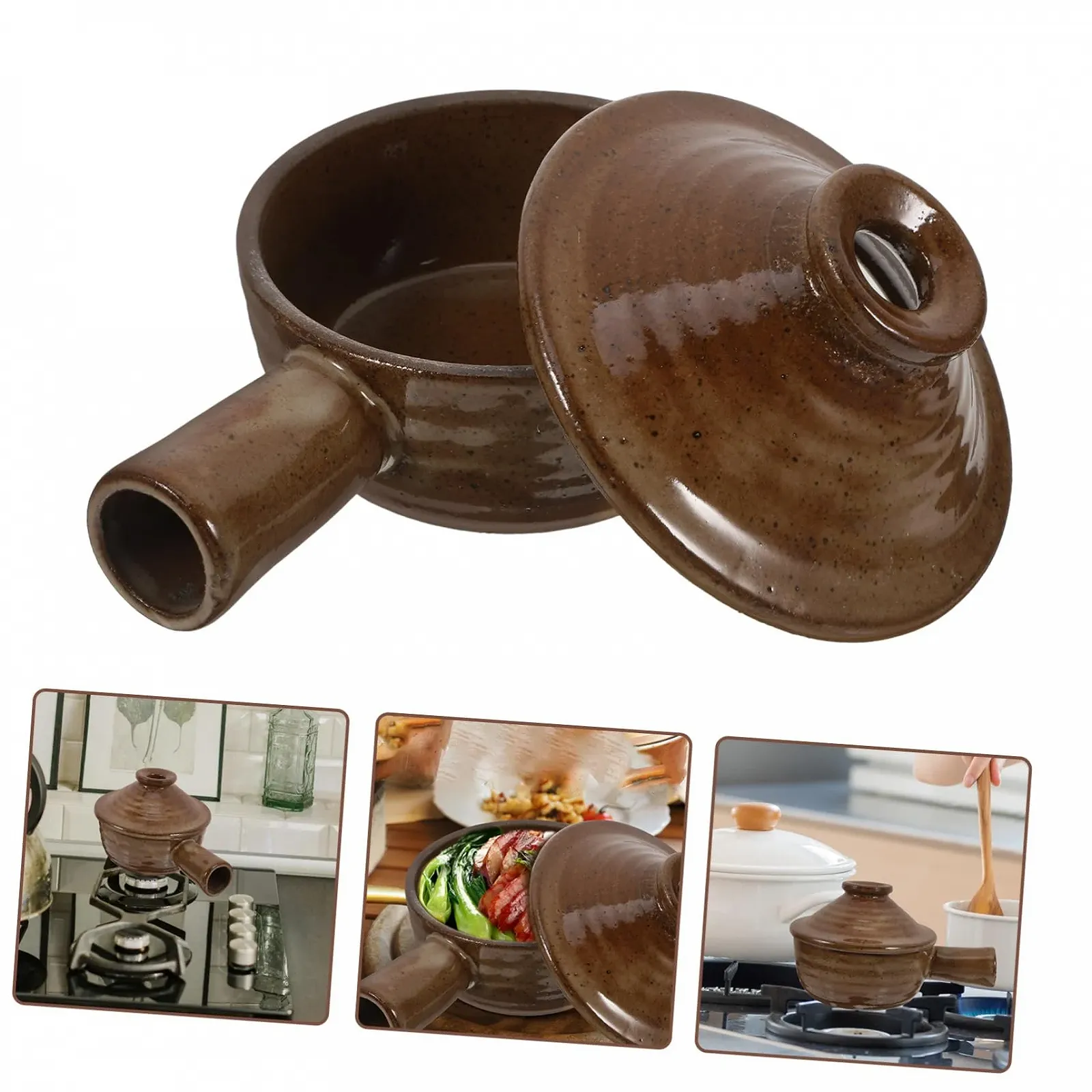 Ківш для супу VALICLUD з кришкою керамічний антипригарний, фото №8