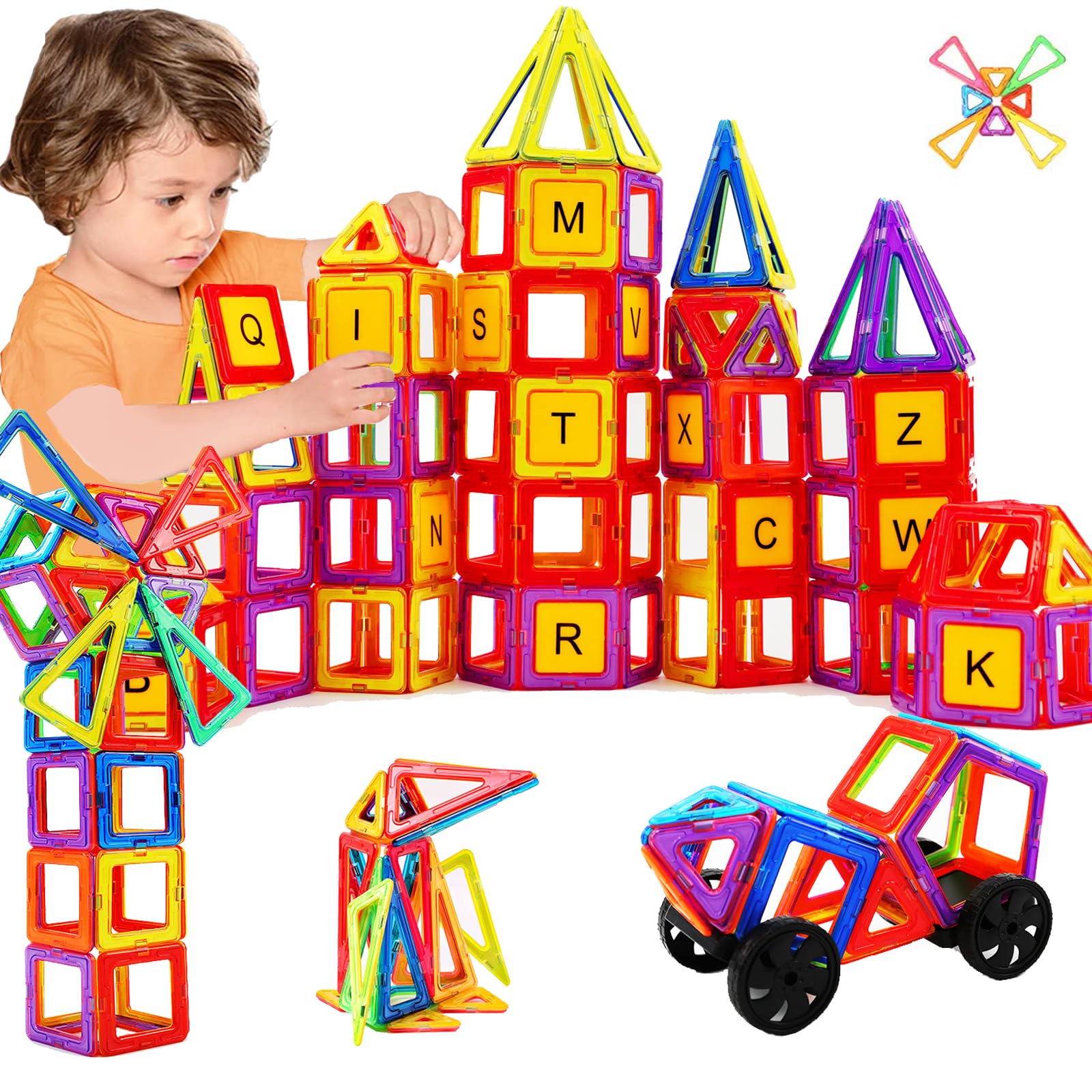 Набір morkka Magnetic Building Blocks для дітей від 3 років з магнітами, фото №1