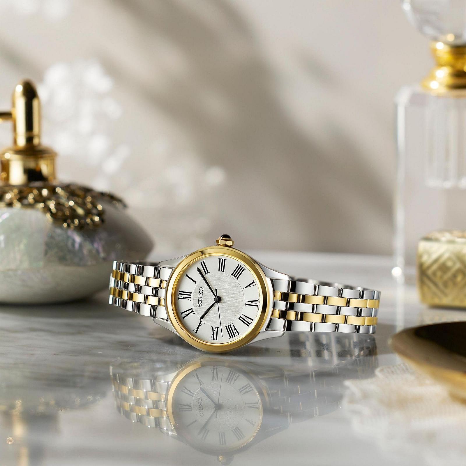 Жіночий Годинник Seiko Classic Кварцовий Аналоговий SUR612P1 Срібний, фото №1 Жіночий Годинник Seiko Classic Кварцовий Аналоговий SUR612P1 Срібний, фото №1