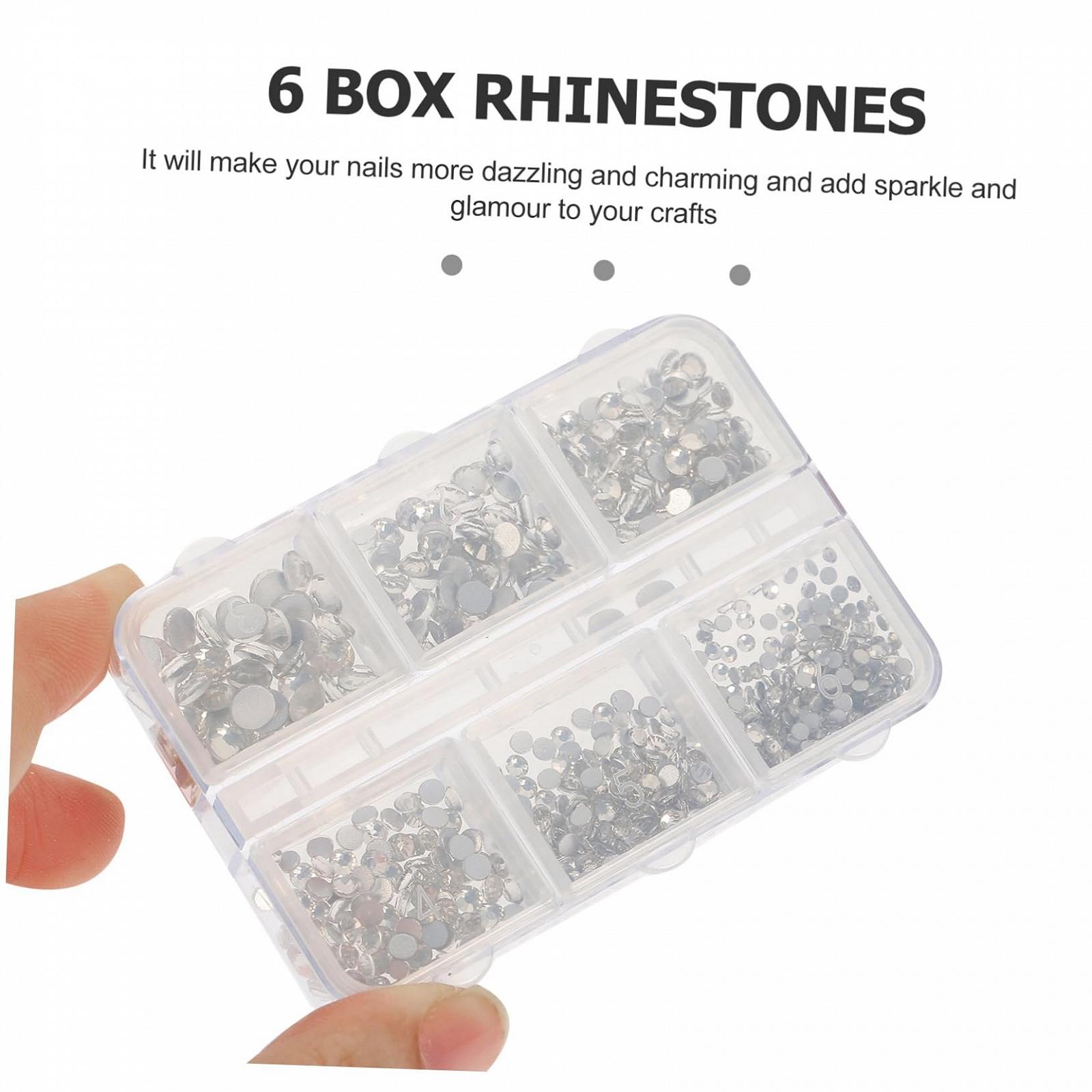 Стразы для ногтей FOMIYES Плоские 6-секционные Самодельные Стразы Украшения для маникюра, фото №4