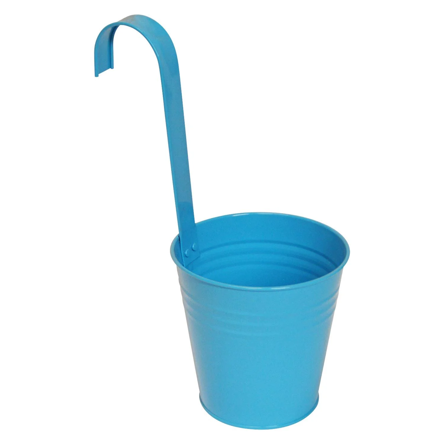 Набір підвісних квіткових горщиків DRULINE 6 шт. Метал Бірюзовий 9/13 см, фото №6