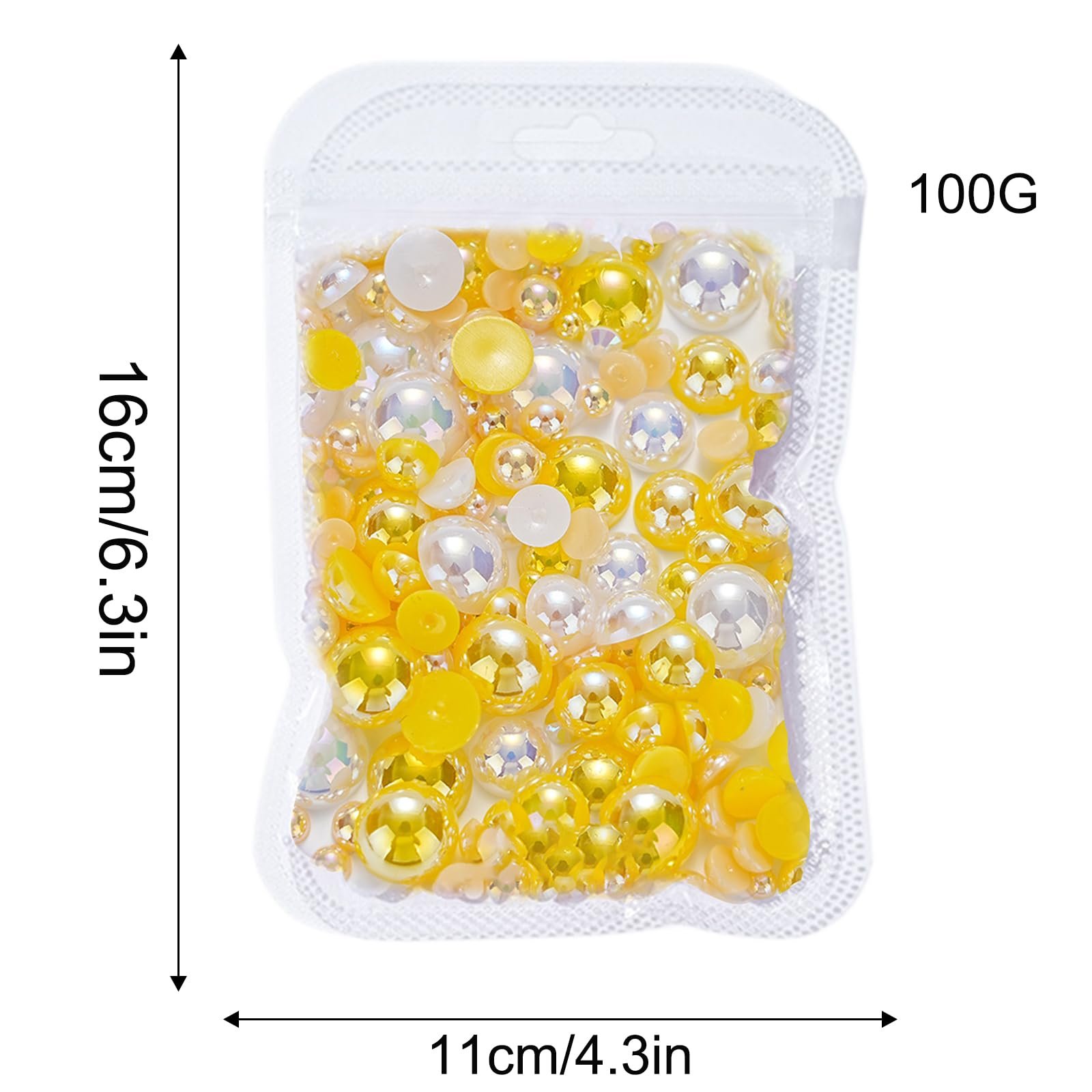 Напівкруглі перлини для нігтів з плоскою задньою стороною, фото №6