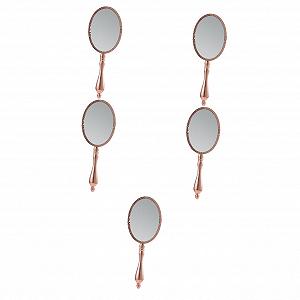 Купить Зеркало Angoily 5 шт Портативное косметическое зеркало с ручкой Розовое золото - Фото 1 Зеркало Angoily 5 шт Портативное косметическое зеркало с ручкой Розовое золото - Фото 1