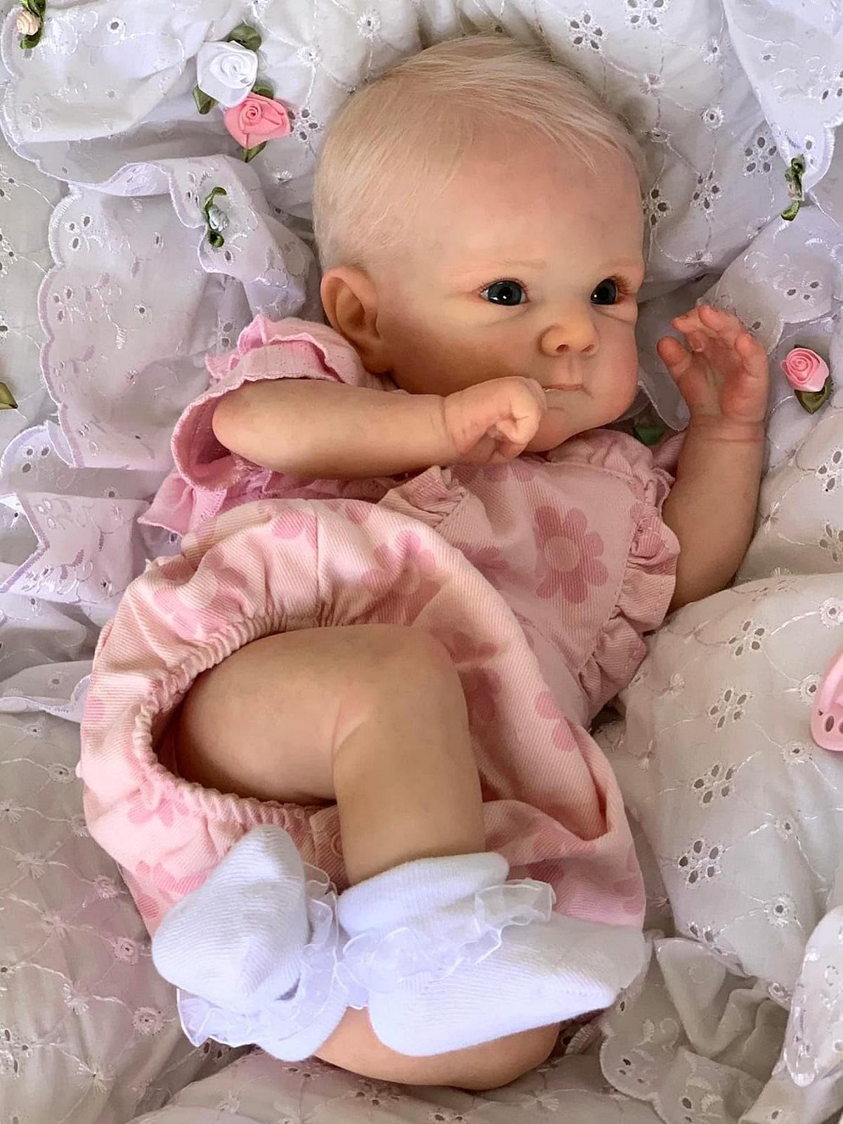 Лялька Zero pam Reborn Baby Girl 18-дюймова з повного силікону, фото №3