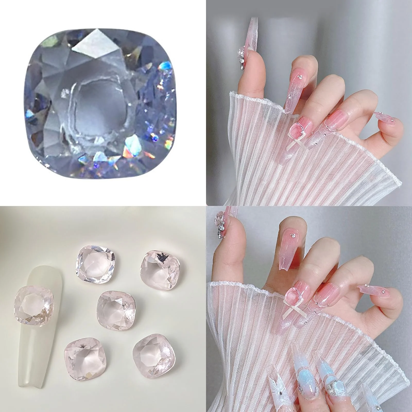 Стразы K9 Kristall Квадратные Острый низ Декоративные, фото №2