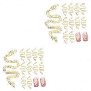 Прикрасы для ногтей FRCOLOR Набор украшений для ногтей Стразы для маникюра Нежные украшения в форме бабочки для натуральных искусственных ногтей 30 шт x 2 - Фото 1