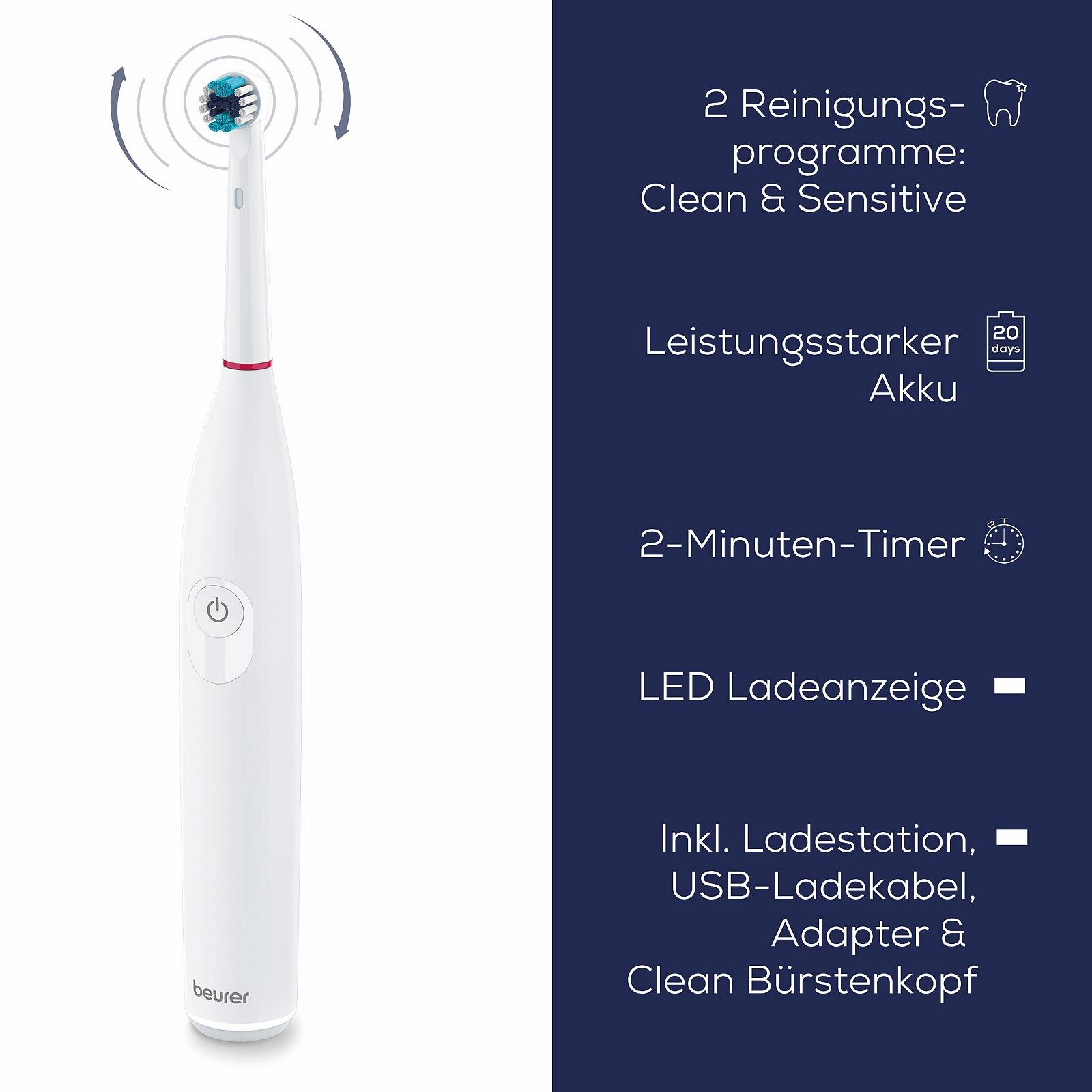 Електрична зубна щітка Beurer TB 30 з осцилююче-пульсуючою технологією, фото №7