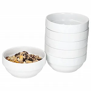 Миска MamboCat Tommy Набор из 6 штук 14.2 см 360 мл Белый - Фото 1