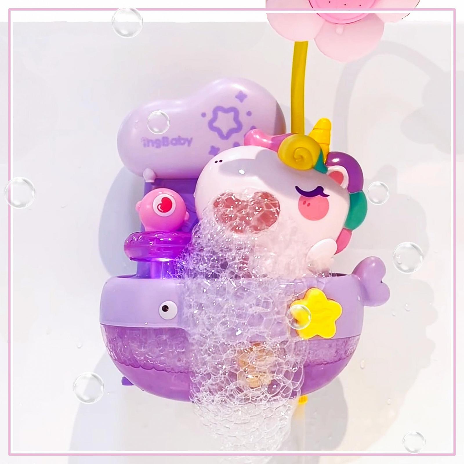 Пінопластовий єдиноріг з дитячим душем, іграшка для ванни з мильними бульбашками, фото №8