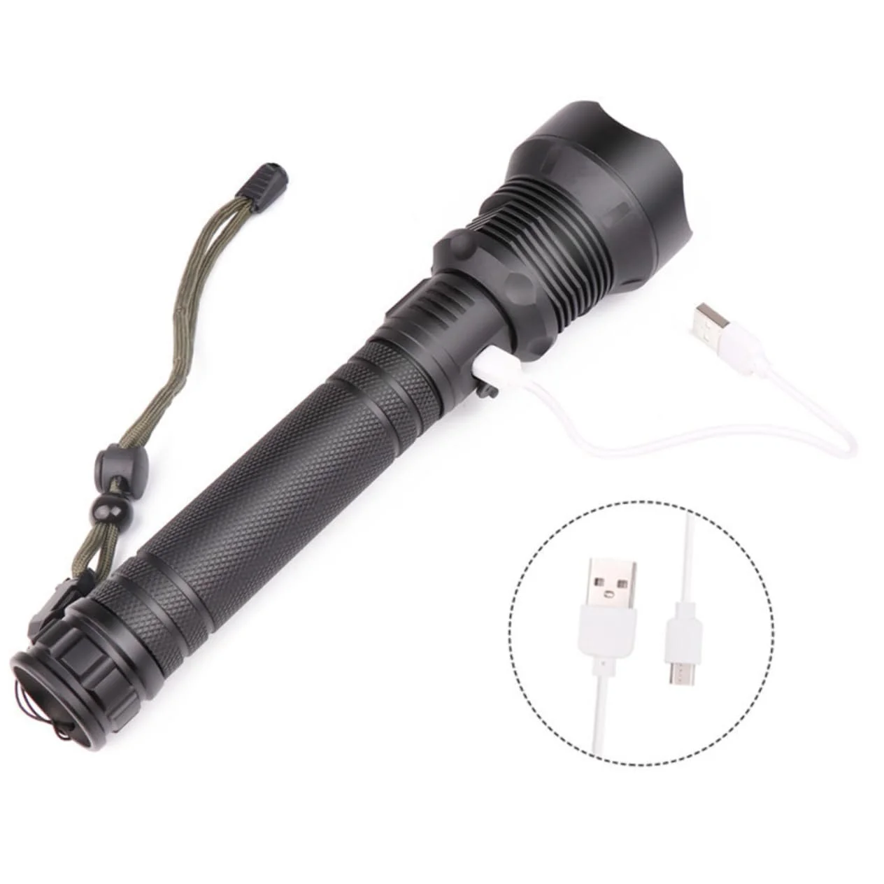 Ліхтар Gadpiparty Telescopic Zoom Портативний LED Світло з USB для використання на вулиці Багатофункціональний аварійний з дисплеєм електричної кількості, фото №3