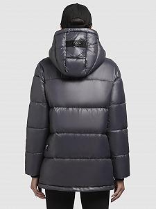 Зимова куртка khujo Word3 Satin YM, стьобана, коротка, знімний капюшон, блискучий матеріал synthetic.ua - Фото 1