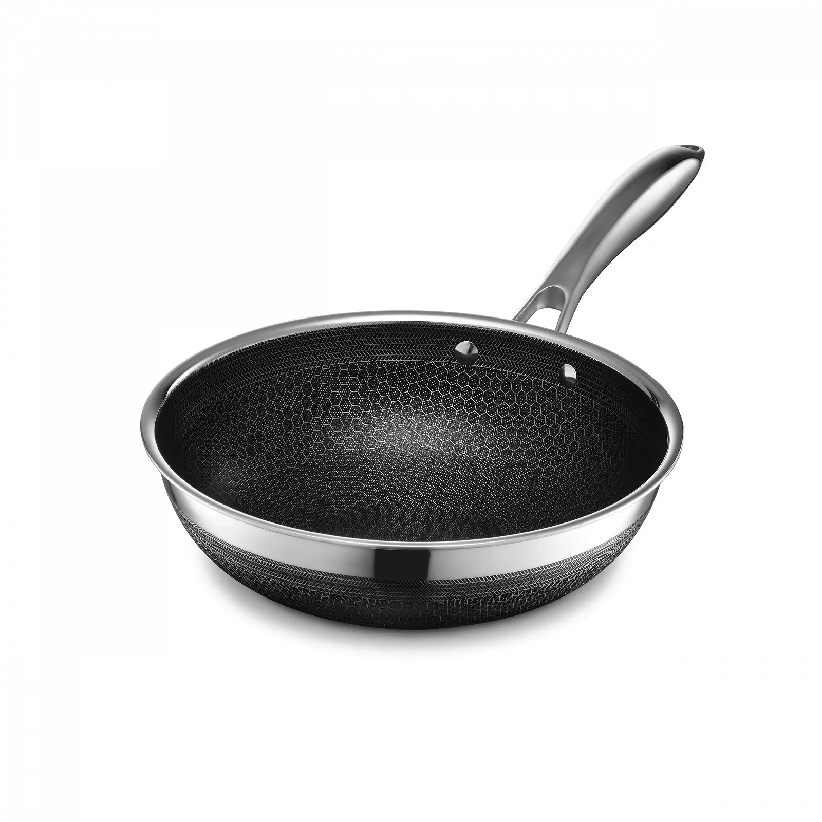 Сковородка Hexclad Hybrid Non-Stick, 10 дюймов, термостойкая ручка, можно мыть в посудомоечной машине, подходит для индукционных плит, совместим со всеми типами плит, фото №1 Сковородка Hexclad Hybrid Non-Stick, 10 дюймов, термостойкая ручка, можно мыть в посудомоечной машине, подходит для индукционных плит, совместим со всеми типами плит, фото №1