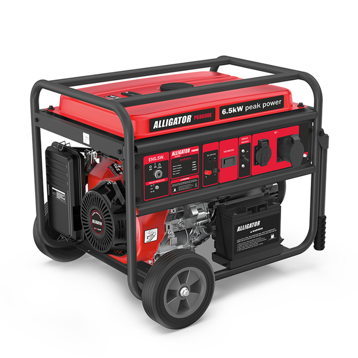 Генератор Alligator PG8000E бензиновий 6,5кВт ном 6,0кВт) з електростартером, фото №1 Генератор Alligator PG8000E бензиновий 6,5кВт ном 6,0кВт) з електростартером, фото №1