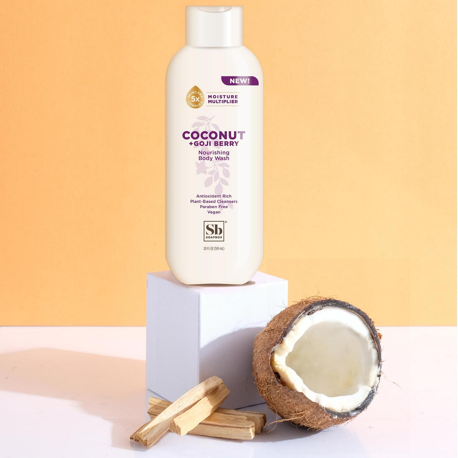 Гель для душу Soapbox Coconut & Goji Berry З маслом ши Веганський Набір з 2 шт по 20 унцій, фото №3