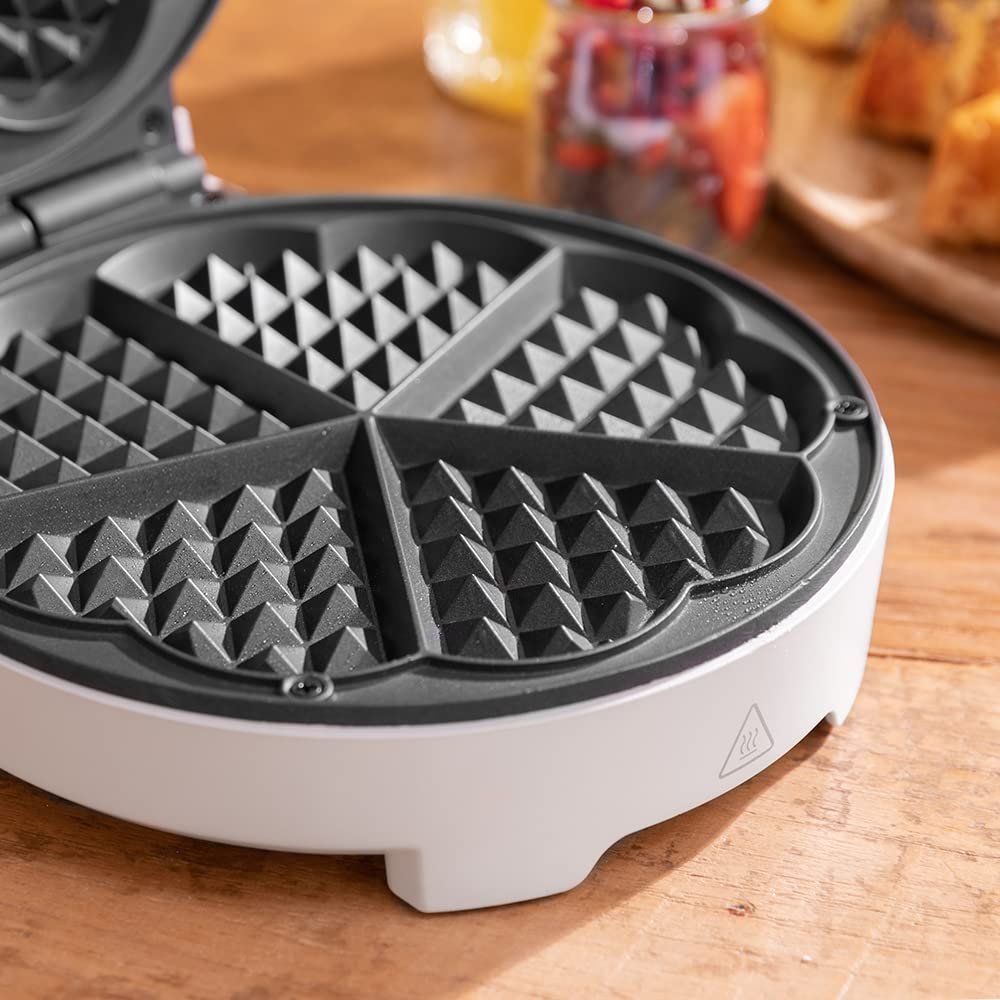 Вафельница Cecotec Fun Gofrestone Sweetie, 1000 Вт, для 1 большой вафли или 5 вафель в форме сердца, антипригарное покрытие, нержавеющая сталь, фото №6