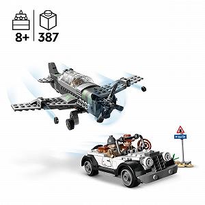 Конструктор LEGO Indiana Jones 77012 Втеча з винищувача з побудовою моделі літака і вінтажного автомобіля, плюс 3 мініфігурки synthetic.ua - Фото 1