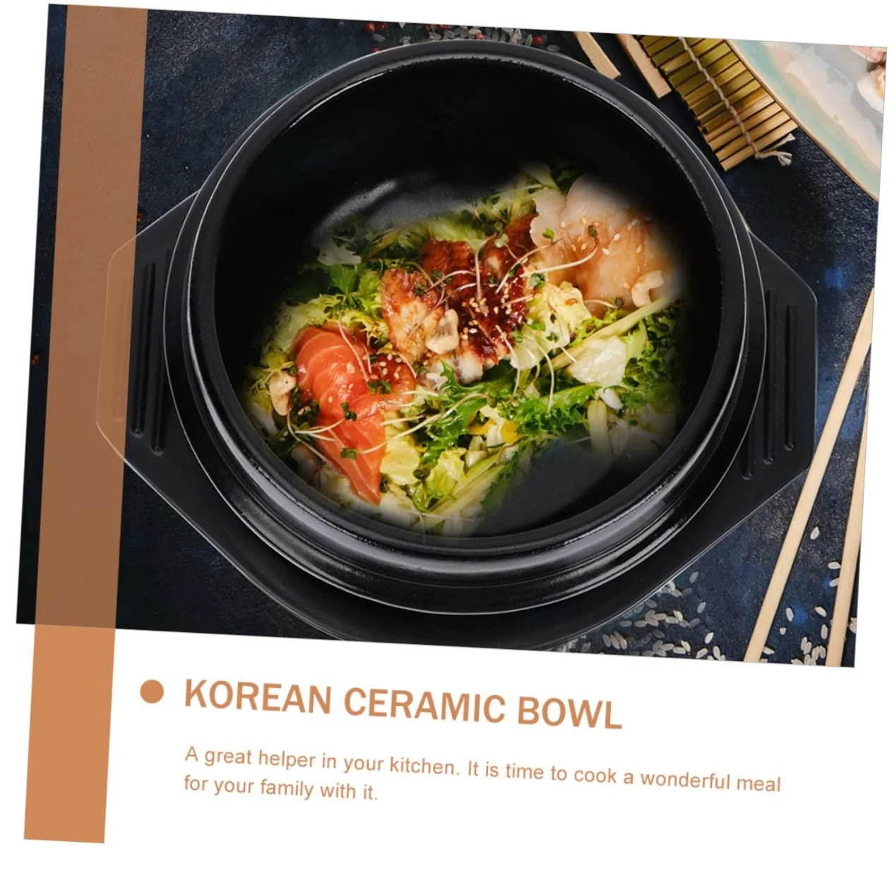 Чаша LIFKOME Керамическая для бибимбапа с поддоном Корейская, фото №9