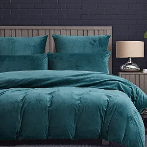 Комплект постельного белья Флис Petrol Blue 135 x 200 см synthetic.ua - Фото 1