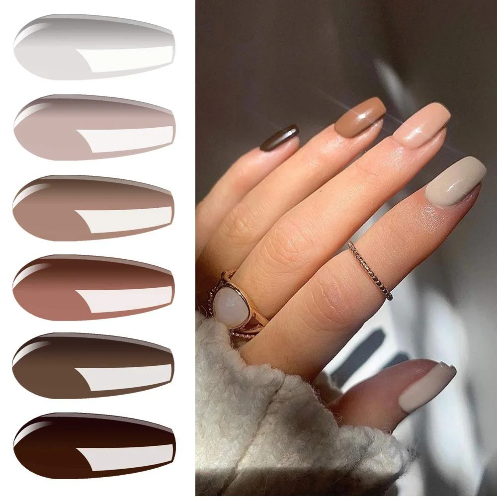 Гель-лак Vishine Nude Colours Набір 6 кольорів 8 мл, фото №1