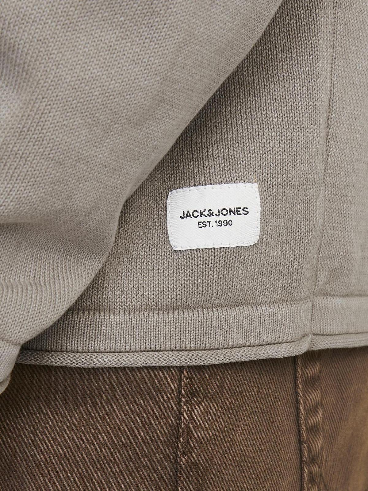 Чоловічий в'язаний джемпер JACK & JONES однотонний в'язаний джемпер, фото №6