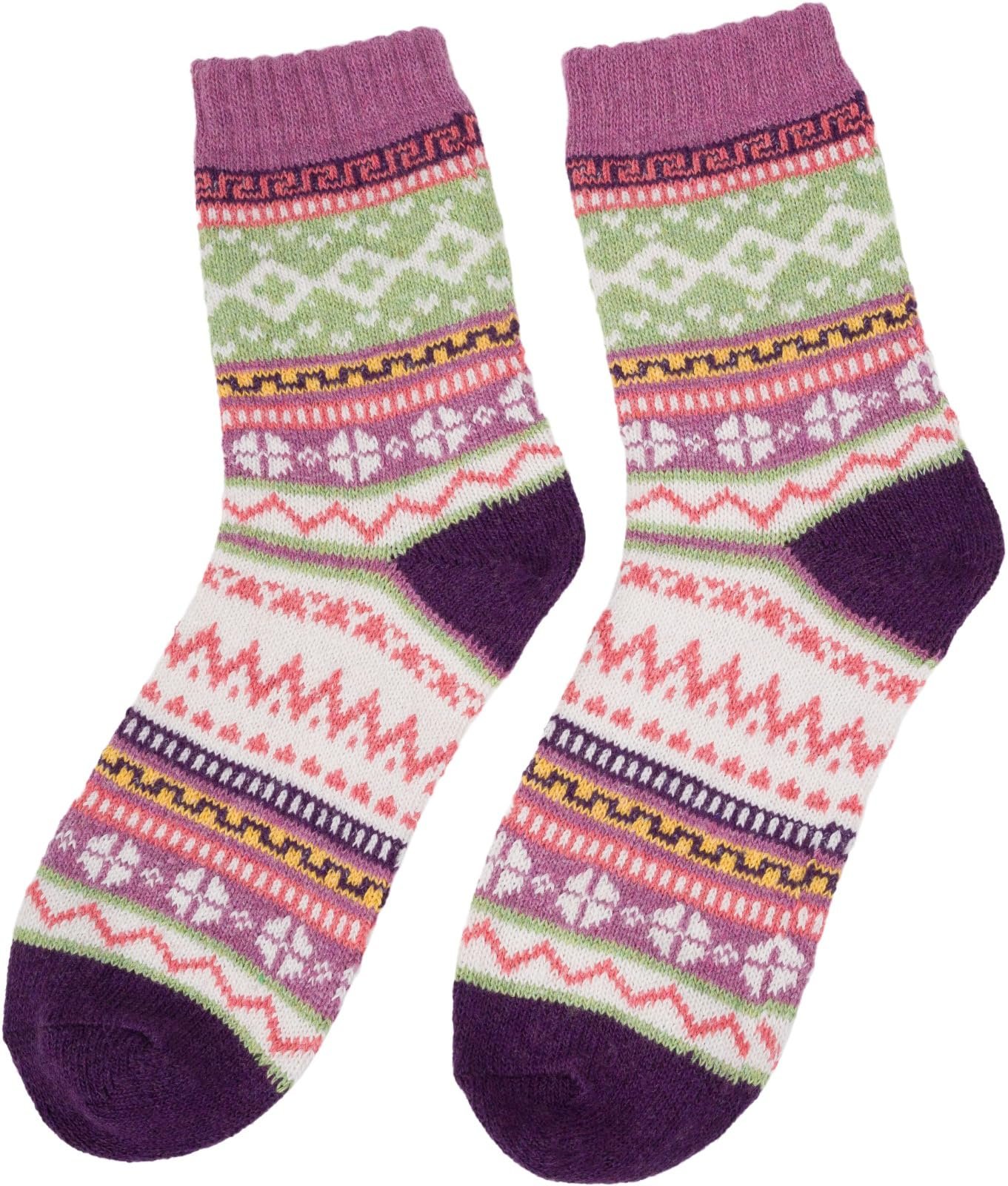 Женские носки Norwegian styleBREAKER с зимним норвежским узором, теплые вязаные носки, размер 37-41, 1 пара, фото №3