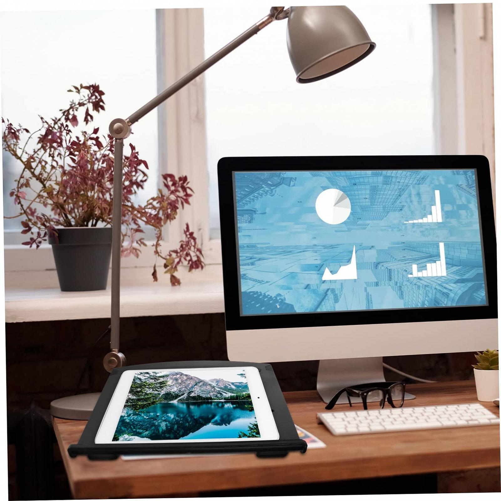 Подставка для ноутбука TEHAUX Регулируемая охлаждающая подставка для компьютера и планшета Портативный держатель для ноутбука с нескользящими накладками для лучшей эргономики, фото №3